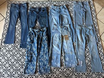 Girl Second Hand Jeans Back To School Size 10 & 10/12 $8+ Make An Offer For All! No Low Offers!