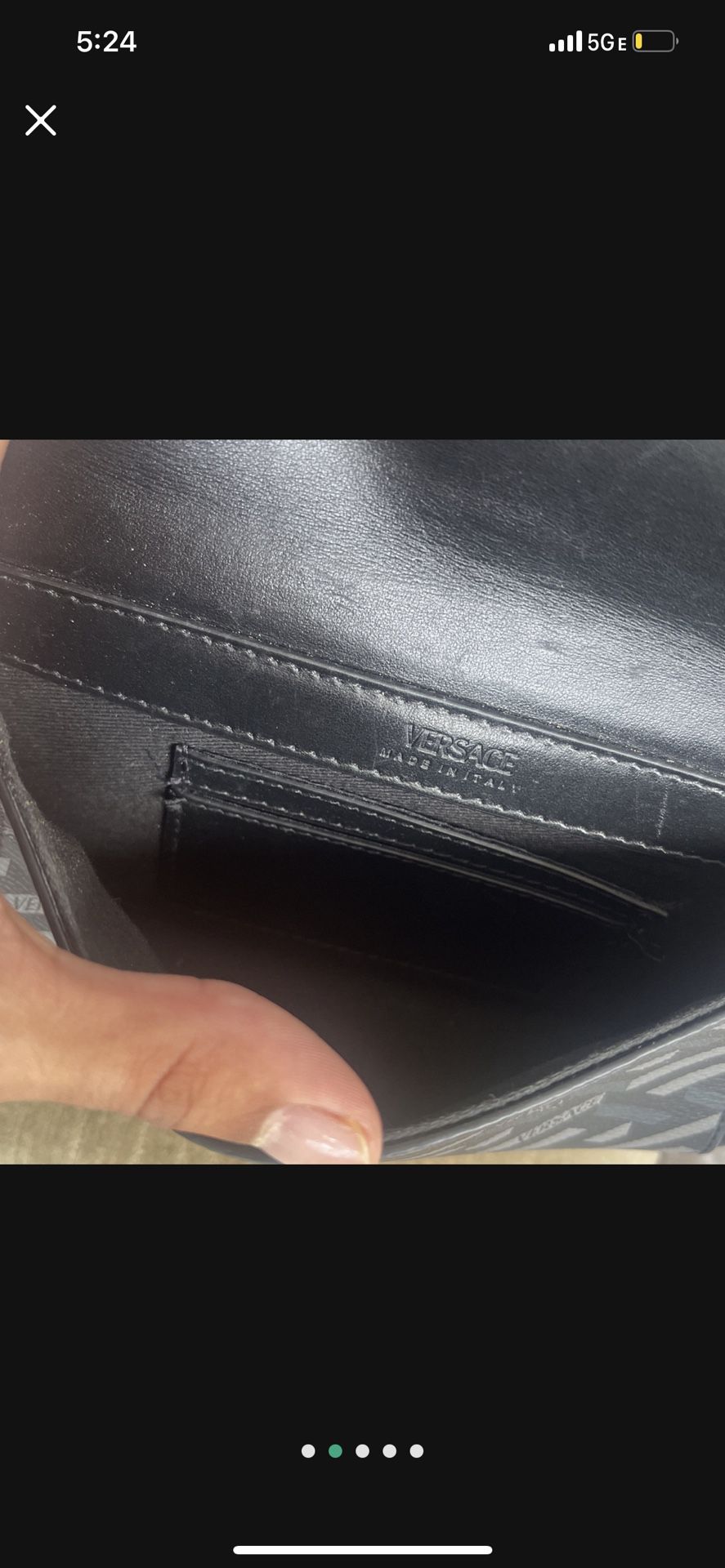 Versace Black Leather V Greca Signature Belt Bag Versace