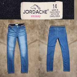 Jordache Skinny Retro Finish Jeggings Sz 14 Kids