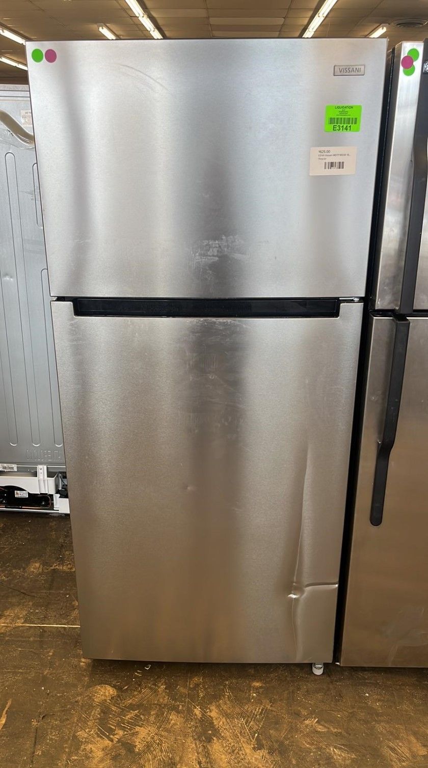 Vissani MDTF18SSR 18 cu. ft. Top Freezer Refrigerator for Sale in