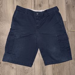 Dickies Men's Navy Blue Loose Fit Cargo Shorts - Size 38