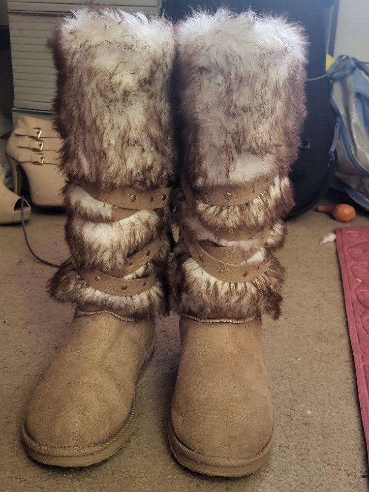 Furry Viking Boots