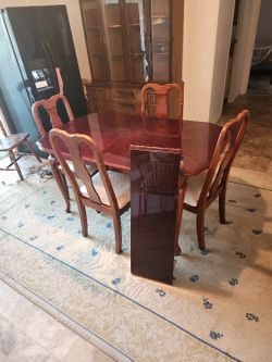 Dining Room Table Set With Table Leaf 