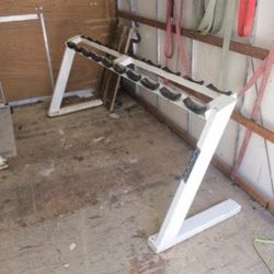 Used Icarian Single Tier 89” X  32” Commercial Dumbbell Rack ( Read Description )