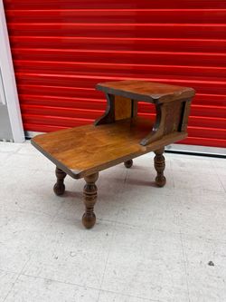 Vintage Two Tier Step End Table / Nightstand