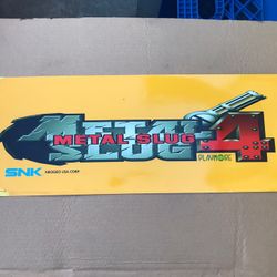 Metal Slug 4 Arcade Video Game Marquee