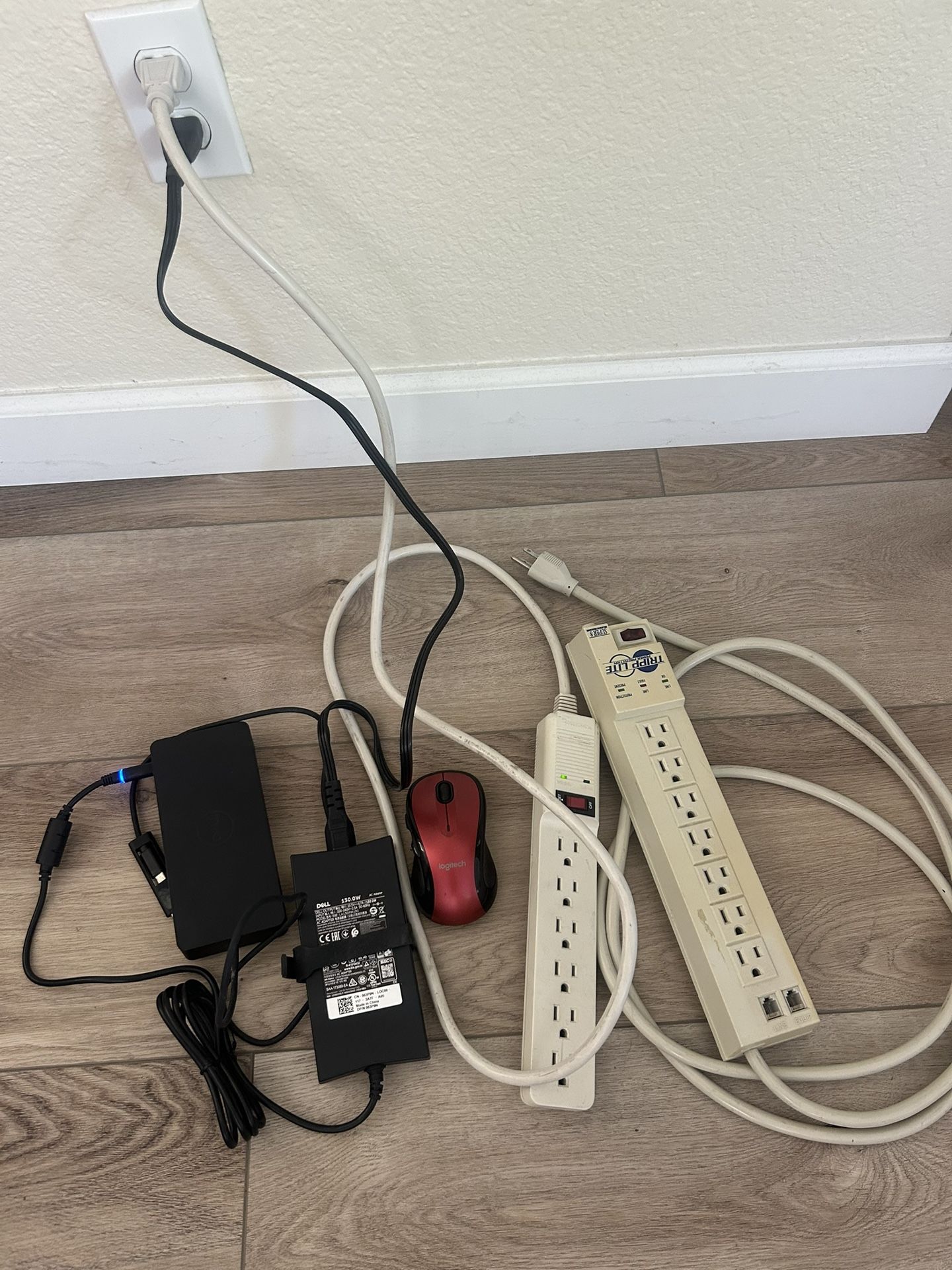 Dell Docking Station, Outlet Surge Protector Power Strip, Mouse