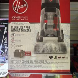 HOOVER ONEPWR SmartWash Automatic Cordless Upright Carpet Cleaner Machine, Deep Clean Carpet Shampooer with Battery and Charger
