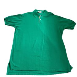 Men’s Vintage Made In USA Burberry Green Polo Shirt Size L