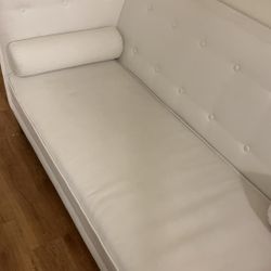 White Vegan Leather Couch