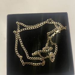14k Diamond Cut Figaro Chain