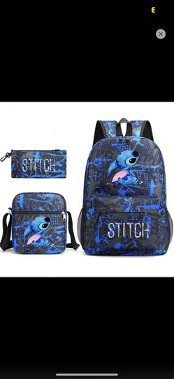 New Stitch backpack, Lunchbag And Pencil Case