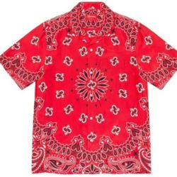 Supreme silk Red Bandana Print 