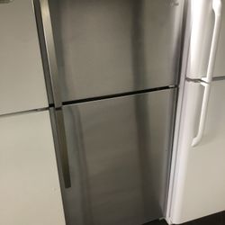 Whirlpool Stainless Steel Apartment Size Refrigerator 