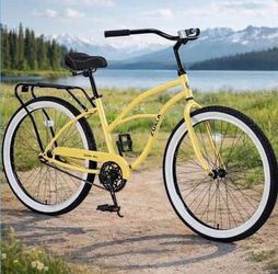 New 26 Inch Single Speed Bicycles Multiple Colors Adult Beach Cruiser Bikes Steel Frame Rear Coast