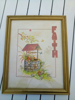 Faith Picture 13 x 15 Gold Frame