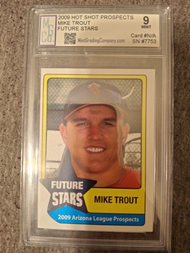 2009 MIKE TROUT MINOR LEAGUE FUTURE STARS GRADED MINT 9!