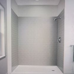 Jetcoat Easy-up Adhesive Shower Surround In Grey Subway Mosaic
