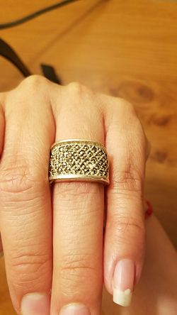 925 Sterling Silver Ring w/ Marquesites Stones💍