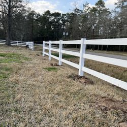 Vinyl Ranch Fence 3 Rail