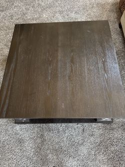 Mathis Brothers Dark Wood Square Coffee Table
