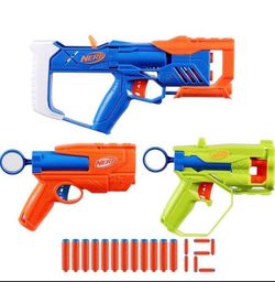 Nerf N Series Triple Action Pack Toy Gun Kids 8+ with Accuracy Speed