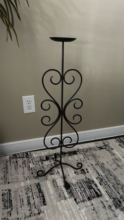 Wrought Iron Candle Holder. 31”