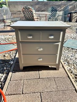 Gray 2 drawer dresser/ nightstand