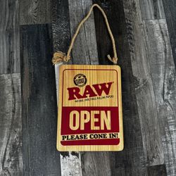 Raw Cones Open/Close Sign 