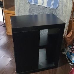 Black End Table W Shelf