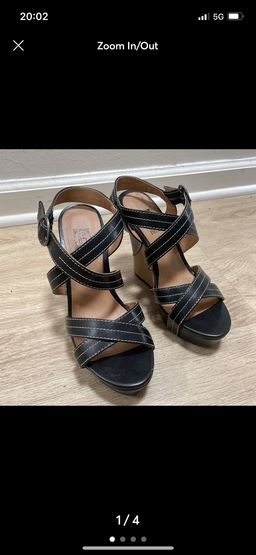 Decree Shoes Strappy Wedge Sandals US7
