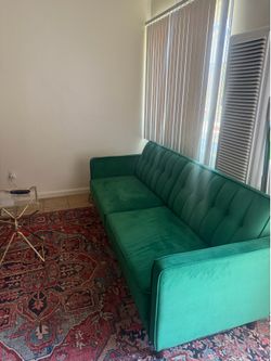 Green sofa
