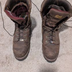 Chippewa Men's Super Waterproof Insulated Logger Boots - Durable Leather Work Footwear, Non-Slip