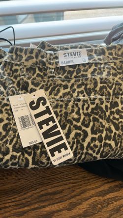 Leopard Print Barrel Jeans