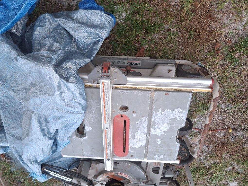 Rigid Portable Table Saw And 12 Inch Rigid Miter Saw 