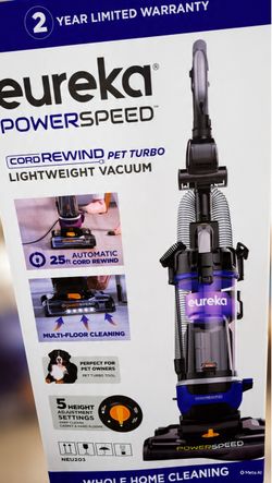 Eureka PowerSpeed Cord Rewind Pet Turbo Lightweight Vacuum