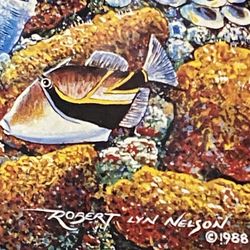 Robert Lyn Nelson Orca Whales Art Print 1988 Larger Framed 32 X 36