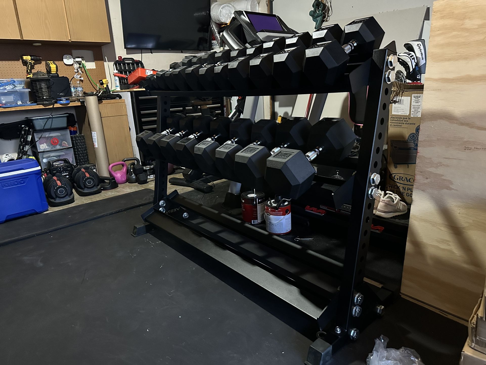 5-50lbs Dumbbells w/Rack