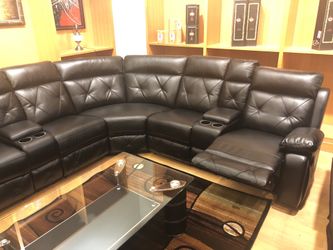 Reclining Black Sectional Sofa