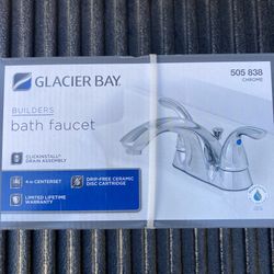Glacier Bay Bath Faucet In Chrome. Compare To Home Depot $34.98 Plus Tax.