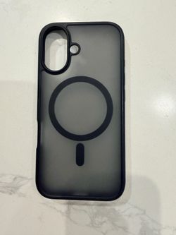 iPhone 16 Case - Matte Black Translucent MagSafe Cover