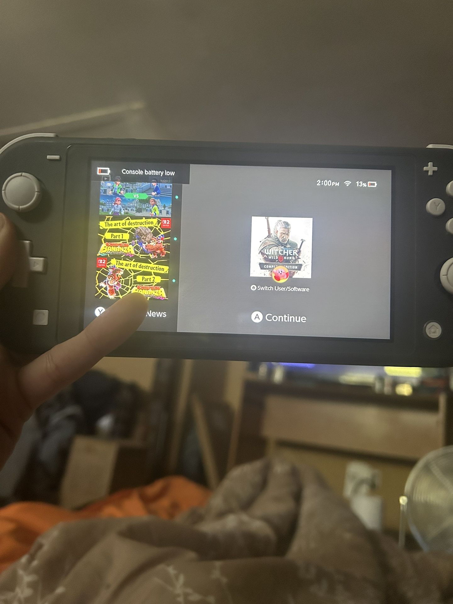 Nintendo Switch Grey/one Game/noCharger 