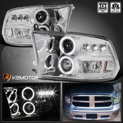 Fits 2009-2018 Dodge Ram 1(contact info removed) 3500 LED Halo Projector Headlights Headlamps