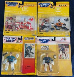 NHL Starting Lineup Goalie Lot – Osgood Hextall Irbe Carey – 4 Sealed Figures