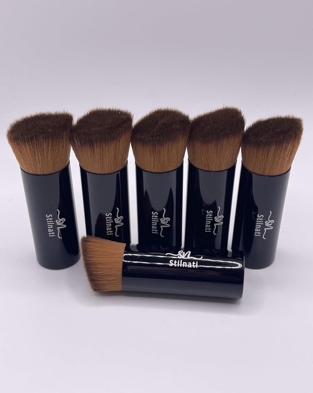 6 Pcs Stilnati Make Up Brush Travel Size Foundation Makeup Brushes, Shades Brushes, Liquid Foundation Brushes 