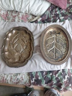 1900 ANTIQUE VINTAGE SILVER PLATE HOME FRUT PLATE