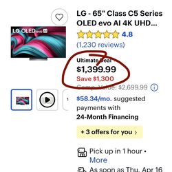 65” 4k UHD tv