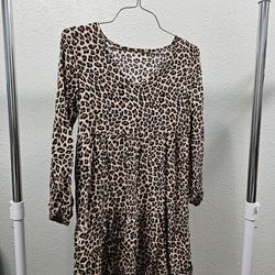 Cute Leopard Print Dress Size M