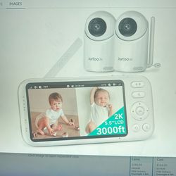 NEW 2K Video Baby Monitor. W/2 Cameras & Audio,3000ft Long Range Baby Monitor No WiFi, 5.5" Split Display,VOX Al Cry Detect, ANR, IR Night Vision,2way
