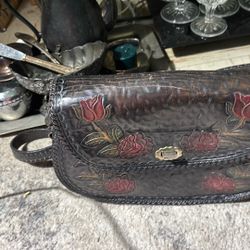 Vintage Black Leather Patricia Nash 